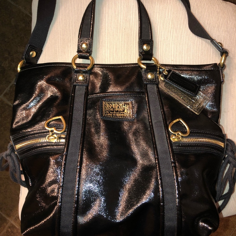 Coach black tote